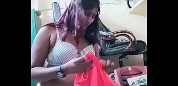  Swathi naidu exchanging dress and getting ready for shoot part-1
